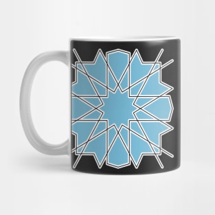 Islamic Geometric pattern 002 Blue Background Mug